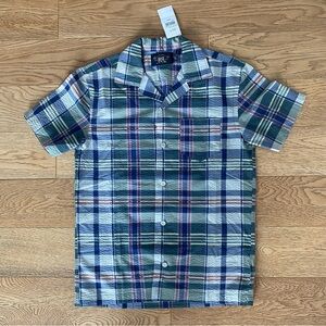 RRL Double RL Ralph Lauren Plaid Madras Button Seersucker Shirt Workwear $225 XS